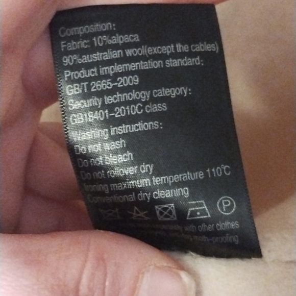 Women's size small beige alpaca and Australian wool coat - Picture 5 of 7